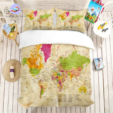 Housse de Couette Carte du Monde